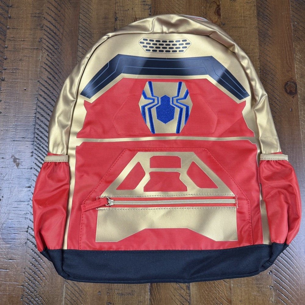 Marvels Spider-Man No Way Home Backpack Disney One Size Gold Red RARE NWOT
